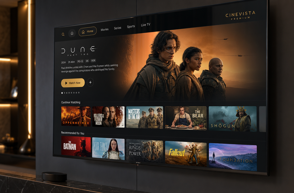 Streaming app on a Smart TV